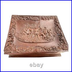 Antique Early Thermoplastic Box The Landing of Columbus Box by Berg
