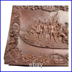 Antique Early Thermoplastic Box The Landing of Columbus Box by Berg