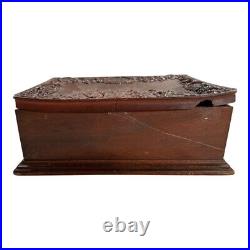 Antique Early Thermoplastic Box The Landing of Columbus Box by Berg