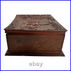 Antique Early Thermoplastic Box The Landing of Columbus Box by Berg
