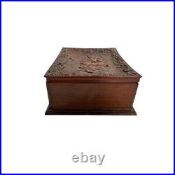 Antique Early Thermoplastic Box The Landing of Columbus Box by Berg