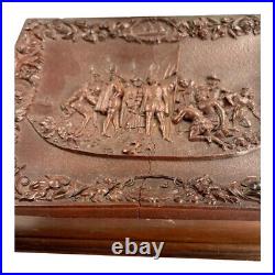 Antique Early Thermoplastic Box The Landing of Columbus Box by Berg