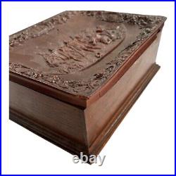 Antique Early Thermoplastic Box The Landing of Columbus Box by Berg