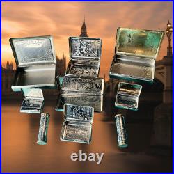 Antique Jahncke Ltd Tin Cases Salesman's Sample Collection Box 9 Pieces Rd 1880