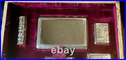 Antique Jahncke Ltd Tin Cases Salesman's Sample Collection Box 9 Pieces Rd 1880