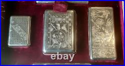 Antique Jahncke Ltd Tin Cases Salesman's Sample Collection Box 9 Pieces Rd 1880