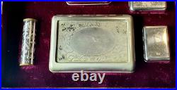 Antique Jahncke Ltd Tin Cases Salesman's Sample Collection Box 9 Pieces Rd 1880