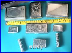Antique Jahncke Ltd Tin Cases Salesman's Sample Collection Box 9 Pieces Rd 1880