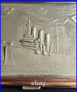 Antique Metal Cigarette Case AURORA Vintage Soviet Cigarette Box, Portsigar