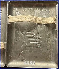 Antique Metal Cigarette Case AURORA Vintage Soviet Cigarette Box, Portsigar