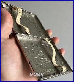 Antique Metal Cigarette Case AURORA Vintage Soviet Cigarette Box, Portsigar
