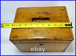 Antique Pipe Tobacco Wood Case Box