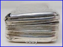 Antique Swedish 1884 Sterling Silver Snuff Box ATL Mono & From Workers