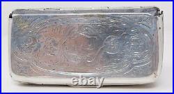 Antique Swedish 1884 Sterling Silver Snuff Box ATL Mono & From Workers