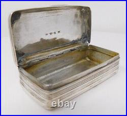 Antique Swedish 1884 Sterling Silver Snuff Box ATL Mono & From Workers