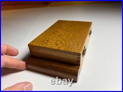 Antique Vintage Art Deco Playing Card Box Case Ornate QUILTED MAPLE Wood Wooden Antique Vintage Art Deco Playing Card Box Case Ornate QUILTED MAPLE Wood Wooden