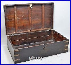 Antique Wooden Storage Chest Box Original Old Hand Crafted