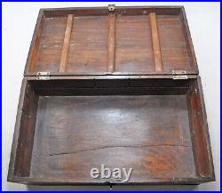Antique Wooden Storage Chest Box Original Old Hand Crafted