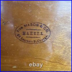 Antique free mason &co makers Cedar gambling box