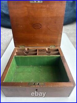 Antique free mason &co makers Cedar gambling box