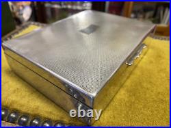 Aristocrat England Tobacco Humidor Jewelry Box Silver-plate Cigar Case Trinket Aristocrat England Tobacco Humidor Jewelry Box Silver-plate Cigar Case Trinket