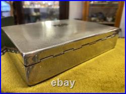 Aristocrat England Tobacco Humidor Jewelry Box Silver-plate Cigar Case Trinket Aristocrat England Tobacco Humidor Jewelry Box Silver-plate Cigar Case Trinket
