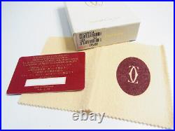 Auth Cartier Cigarette Case Holder 2C Bordeaux Leather withBox & Card & Cloth