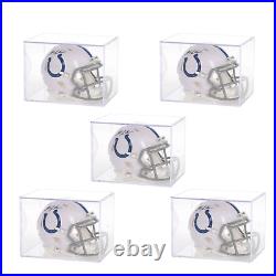 BCW 5 Mini Football Helmet Display Case Box UV Protected 5 PACK Collectibles