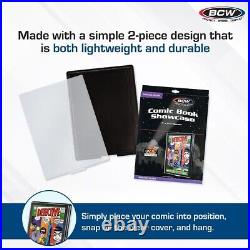 BCW SILVER Comic Book Showcases UV Protection Display Case FIVE PACK