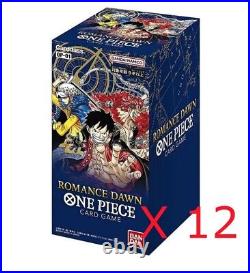 Bandai One Piece Card Game TCG Romance Dawn OP-01 Japanese Booster Case 12 Boxes