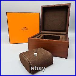 Beautiful Hermes Wooden Watch Box Case with Outer Box