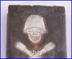 Box SKULL Bones HELMET Stahlhelm CIGARETTE Case Soldiers AMULET ww1 WWI ww2 WWII