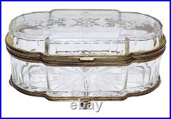 CASTILIAN IMPORTS Poland High Quality Cut Crystal Bronze Hinged Large Box Casket