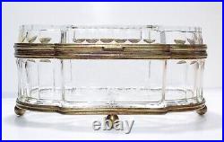 CASTILIAN IMPORTS Poland High Quality Cut Crystal Bronze Hinged Large Box Casket