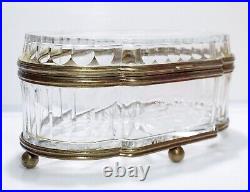 CASTILIAN IMPORTS Poland High Quality Cut Crystal Bronze Hinged Large Box Casket