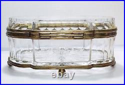 CASTILIAN IMPORTS Poland High Quality Cut Crystal Bronze Hinged Large Box Casket