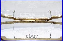 CASTILIAN IMPORTS Poland High Quality Cut Crystal Bronze Hinged Large Box Casket