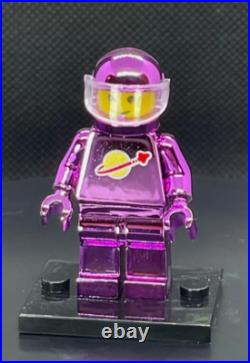 CUSTOM CHROME Classic LEGO SPACEMAN/ASTRONAUT MiniFigure Collection of 8 withCases
