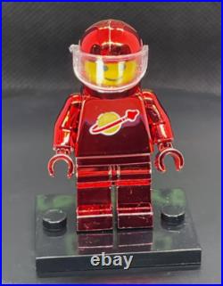 CUSTOM CHROME Classic LEGO SPACEMAN/ASTRONAUT MiniFigure Collection of 8 withCases
