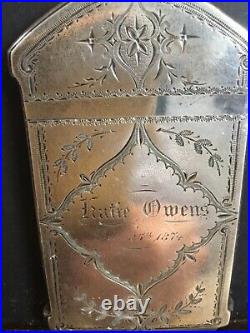 Calling Card Case Sterling Silver American 1874