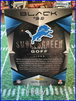 Case Hit Jared Goff Detroit Lions Panini Black Smoke Screen