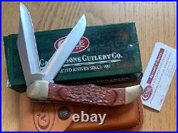 Case Wood Folding Hunter Knife Never Used In Box #6265 Ss D1