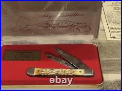 Case XX USA BW6254 burnt bone Bobby Hamilton 1991 Rookie mint in box knife