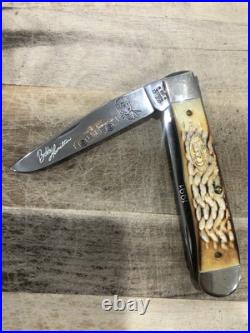 Case XX USA BW6254 burnt bone Bobby Hamilton 1991 Rookie mint in box knife