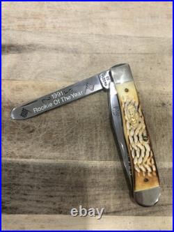Case XX USA BW6254 burnt bone Bobby Hamilton 1991 Rookie mint in box knife