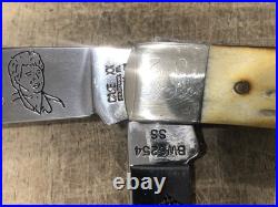 Case XX USA BW6254 burnt bone Bobby Hamilton 1991 Rookie mint in box knife