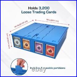 Case of (4) BCW Blue 3200-Count Baseball Trading Game Collectible Card Bin