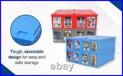 Case of (4) BCW Blue 3200-Count Baseball Trading Game Collectible Card Bin