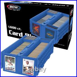 Case of (6) BCW Blue 1600-Count Baseball Trading Game Collectible Card Bin