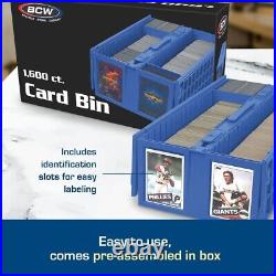 Case of (6) BCW Blue 1600-Count Baseball Trading Game Collectible Card Bin